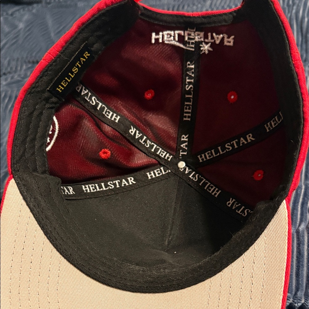 Red Hellstar Baseball Cap With White Embroidery B… - image 4